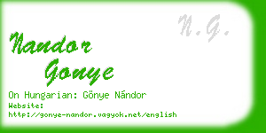 nandor gonye business card