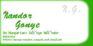 nandor gonye business card